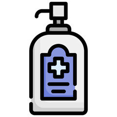 HYDROALCHOLIC GEL filled outline icon,linear,outline,graphic,illustration