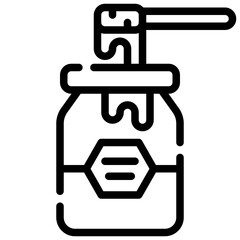 HONEY JAR line icon,linear,outline,graphic,illustration