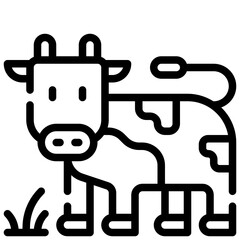 COW line icon,linear,outline,graphic,illustration