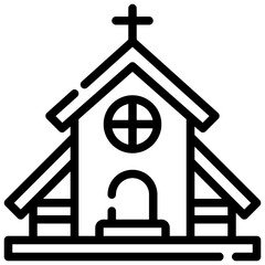 CHURCH line icon,linear,outline,graphic,illustration