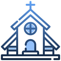 CHURCH Gradient icon,linear,outline,graphic,illustration