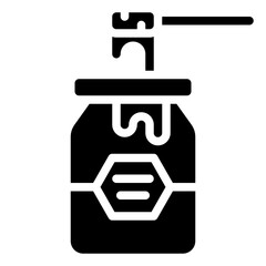 HONEY JAR glyph icon,linear,outline,graphic,illustration