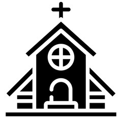 CHURCH glyph icon,linear,outline,graphic,illustration