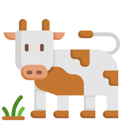 COW flat icon,linear,outline,graphic,illustration