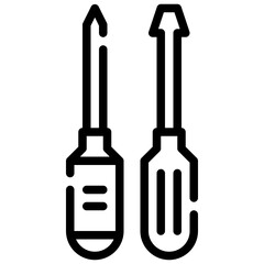 SCREWDRIVER line icon,linear,outline,graphic,illustration
