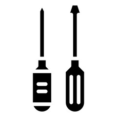 SCREWDRIVER glyph icon,linear,outline,graphic,illustration