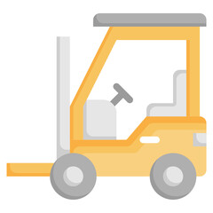 FORKLIFT-flat icon,linear,outline,graphic,illustration