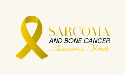 Sarcoma and bone cancer awareness month. July is sarcoma awareness month banner concept is celebrated every july. Vector illustration.