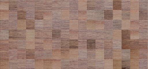 Mosaic Wood Planks for seamless background, Wall Variety of wood species. Wooden panels. Background for design and presentations.