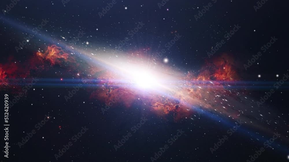 Canvas Prints spiral galaxy accurate rotation in the space