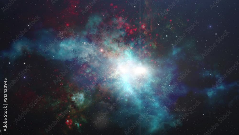 Sticker nebula in the deep universe with bright light