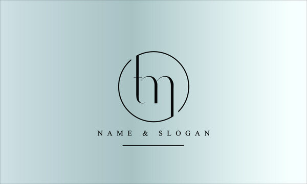 TM, MT, T, M abstract letters logo monogram