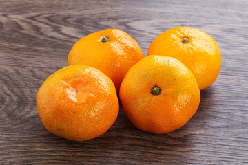 Fresh ripe juicy yellow mandarin