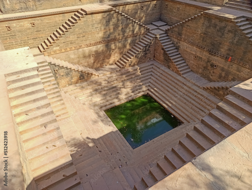 Wall mural ram kund step well from bhuj tourist attrection