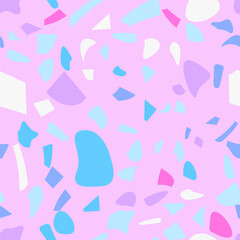 Terrazzo flooring vector seamless pattern. Vintage style. Graphic modern pattern.  Vector illustration.