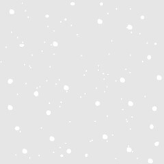 Seamless pattern with white polka dots on a grey background.