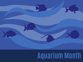 Aquarium Month, idea for a poster, banner, flyer or postcard