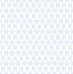 Seamless geometric floral pattern. Blue and white texture.