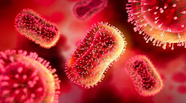 Medical illustration of Monkeypox virus - 3D illustration