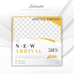 Fototapeta premium Minimalist fashion sosial media post template design vector