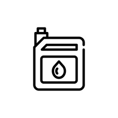 Jerrycan filled line icon. linear style sign for mobile concept and web design. Outline vector icon. Symbol, logo illustration. Vector graphic
