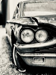 vintage car headlight