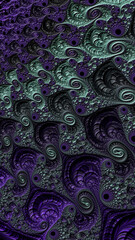 Artistic and imaginative digitally designed abstract 3D fractal background