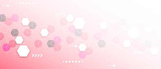 Abstract technology digital hi tech hexagons concept background