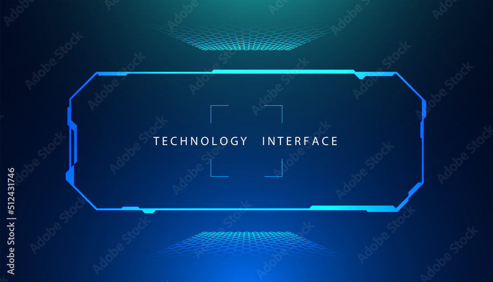 Wall mural abstract technology ui futuristic concept hud interface hologram copy space of digital innovation on