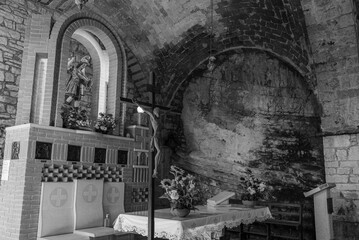 S. Angelo in Grotte, Molise. The Church - cave of St. Michael the Archangel - obrazy, fototapety, plakaty