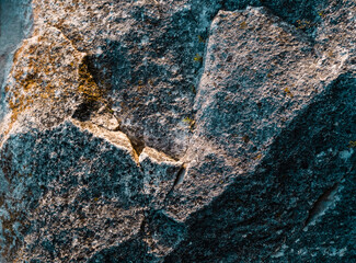 Detail of a limestone rock. Geological formation in mountains