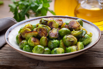 Brussels Sprouts roasted with olive oil