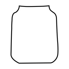 Collection of contour drawings of vases in eps 10