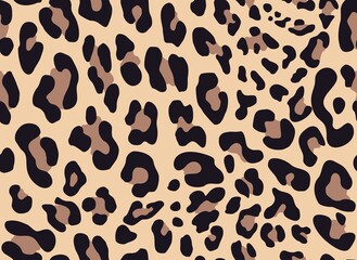 Seamless leopard print vector animal skin texture, disguise. Design of clothes, fabric, paper.