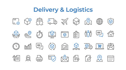 Delivery line icons