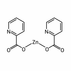 chemical structure of Zinc picolinate (C12H8N2O4Zn)