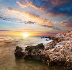 Obraz premium sunset over the sea