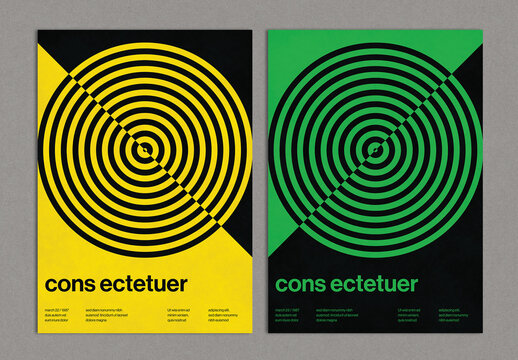Trendy Swiss Modernism Style Poster Layout