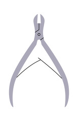 Manicure nippers Beauty Tool. Vector illustration