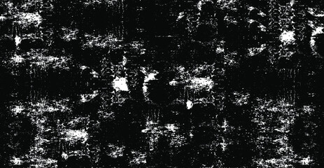 Fototapeta premium Monochrome texture composed of irregular graphic elements. Distressed uneven grunge background. Abstract vector illustration. Overlay for interesting effect and depth. Isolated on white background.