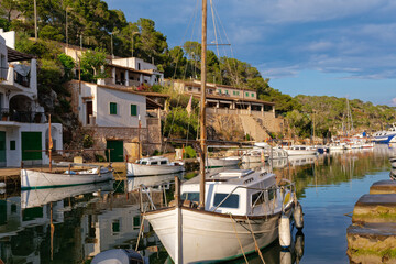 Fishing boats in the port of Cala Figuera in Mallorca, Spain
