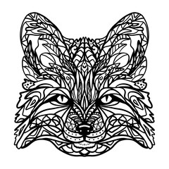 Fox, antistress coloring book