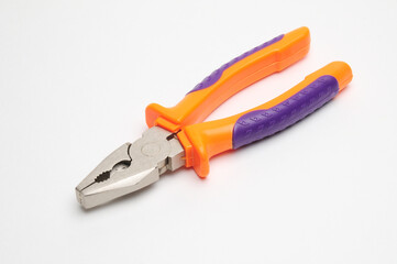Pliers for various jobs on a white background