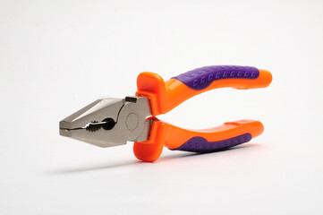 Pliers for various jobs on a white background