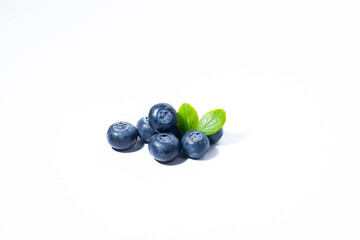blueberries isolated on white