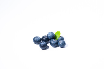 blueberries isolated on white background