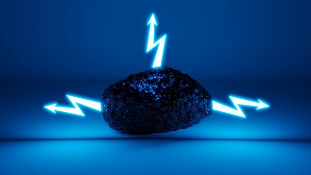 Kohleverstromung blaues Licht