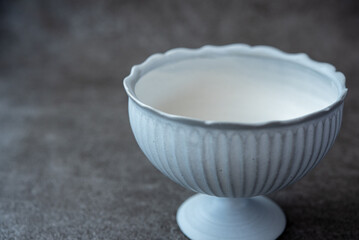 ブルグレーのコンポート 益子焼 作家物の器
