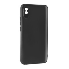 silicone phone case, black, isolated on white background