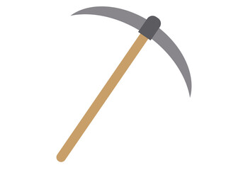 Icono de pico de minero en fondo blanco.